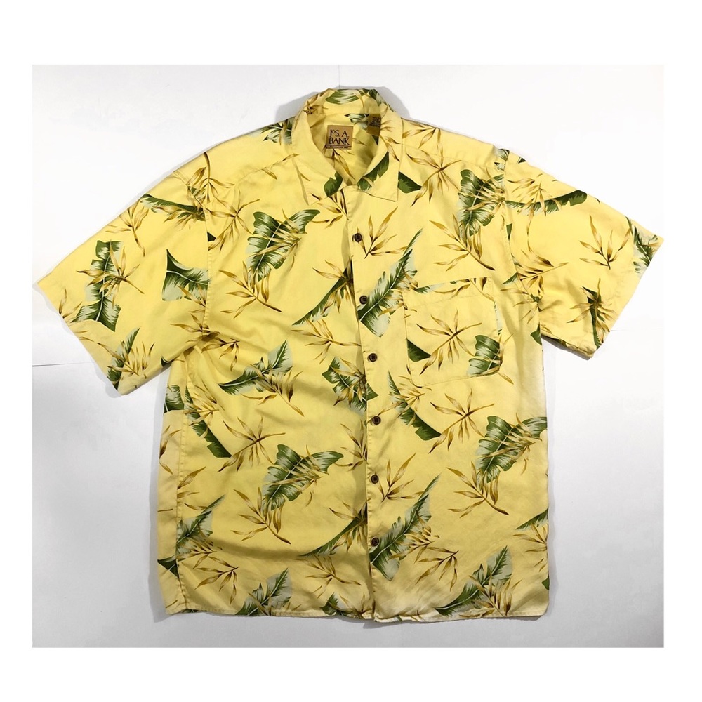 Jos A Bank Men’s Polo Shirt Short Sleeve Button Up